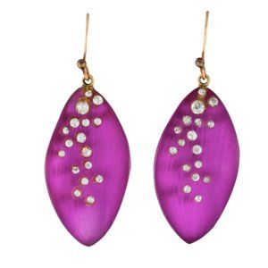 Alexis Bittar | Dust Long Leaf Statement Earrings (Purple)